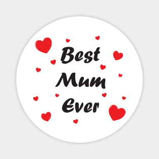 Best mum ever heart doodle hand drawn design Magnet
